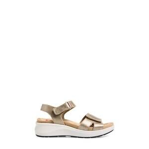 NEW ONFOOT women's marta sandal in metalzido taupe